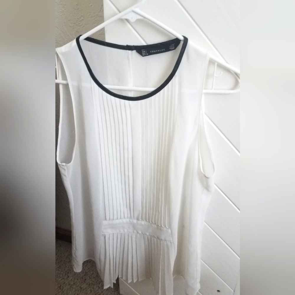 Zara sheer sleeveless blouse